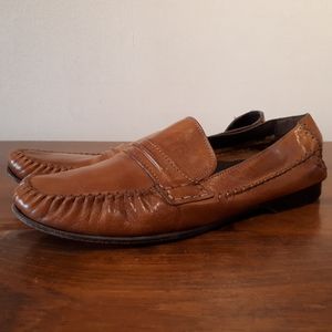 Cole Haan Mens 11.5 Tan Brown Leather Loafers